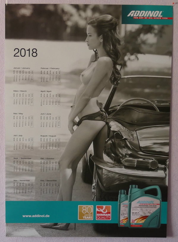 ADDINOL Girl Kalender 2018